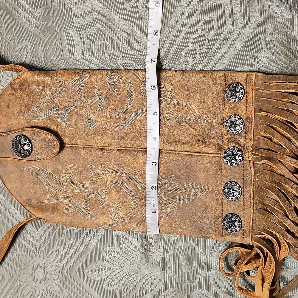 The Old Gringo NWOT Tan Fringe Boot Crossbody Bag - Picture 8 of 11